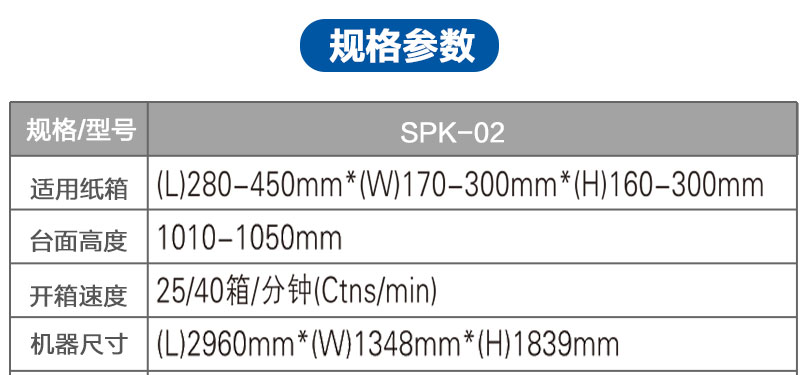 高速開箱機SPK-03產品詳情
