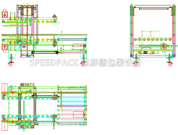 SPEEDPACK思辟德自动角边封箱机CAD图纸