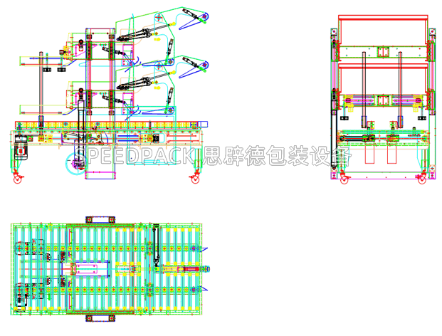 SPEEDPACK思辟德全自动折盖封箱机CAD图纸