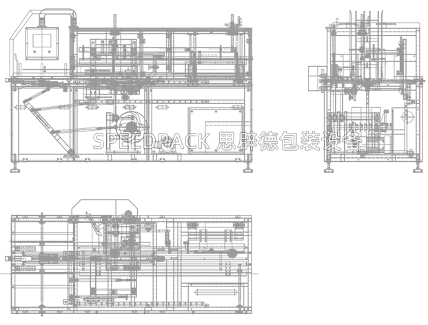 SPEEDPACK思辟德卧式高速开箱机CAD图纸